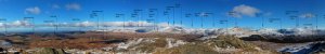 Panorama from Green Crag with names